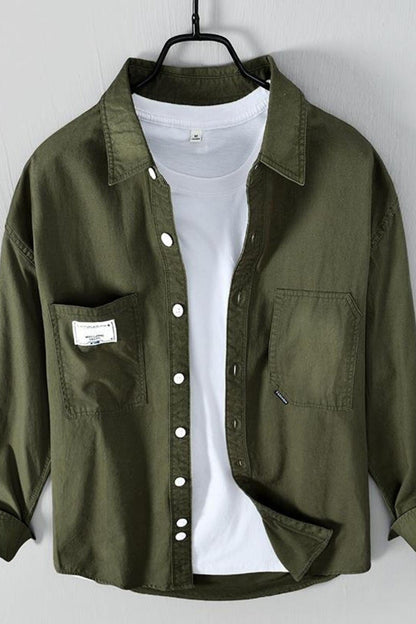 Classic Pocketed Button Up Long Sleeve Shirt