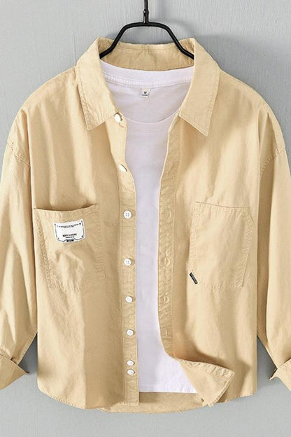 Classic Pocketed Button Up Long Sleeve Shirt