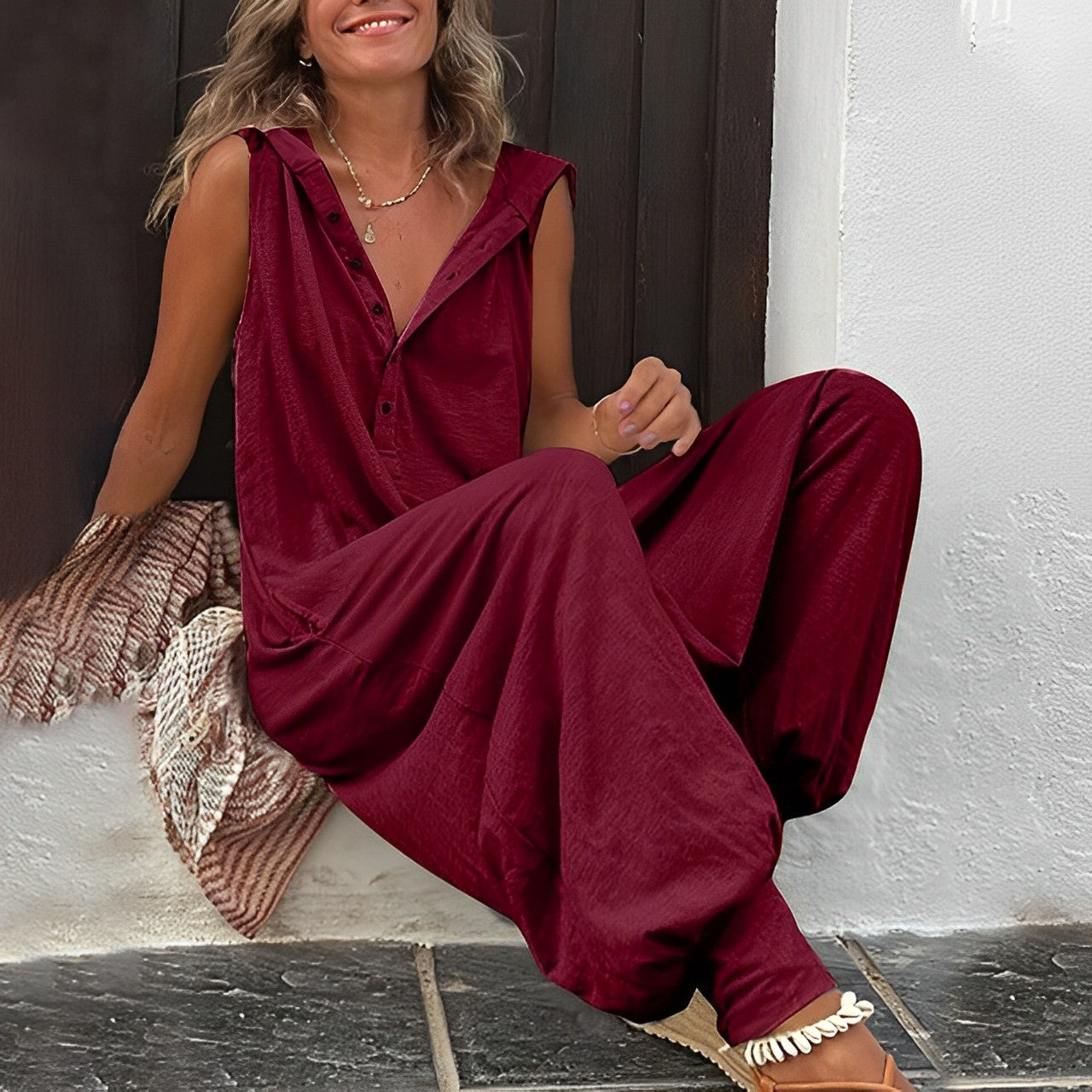 Harper | Women's Sleeveless Hooded Casual Jumpsuit