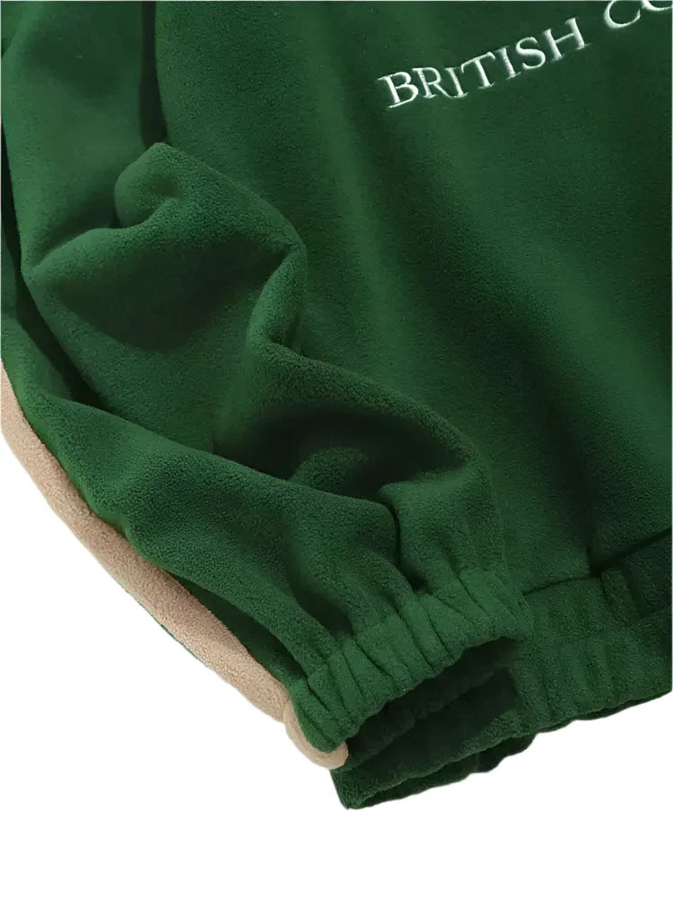 Unisex Vintage Loose Fleece Sweatshirt | Turtleneck Warm Hoodie Pullover