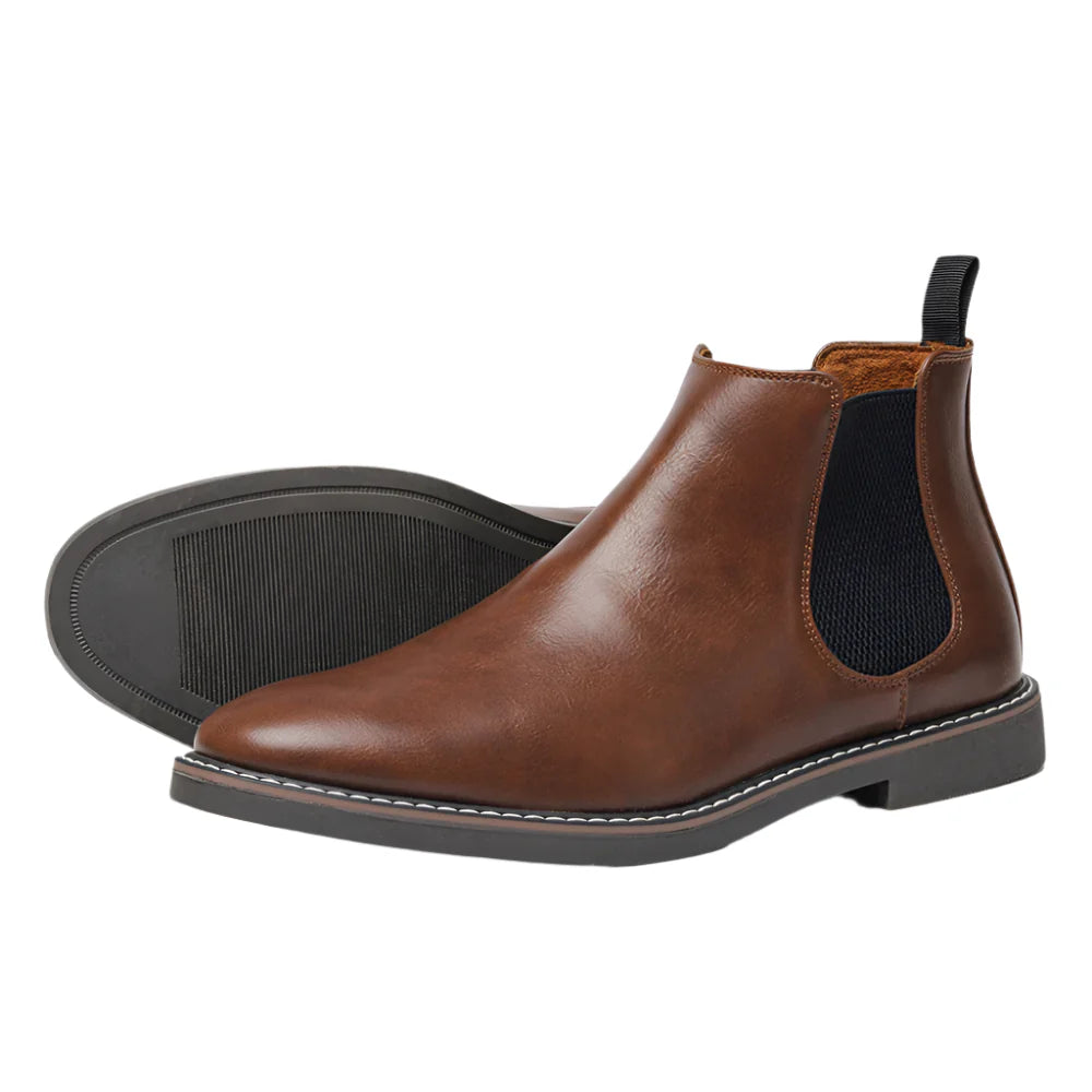 Men Ankle Boots | Chelsea Boots | Heeled Boots Brown