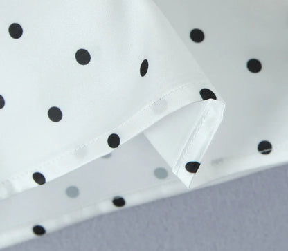 Women Polka Dot Print Top | Two-piece Set | Halter Neck Vest Top | Low Waist Skirt