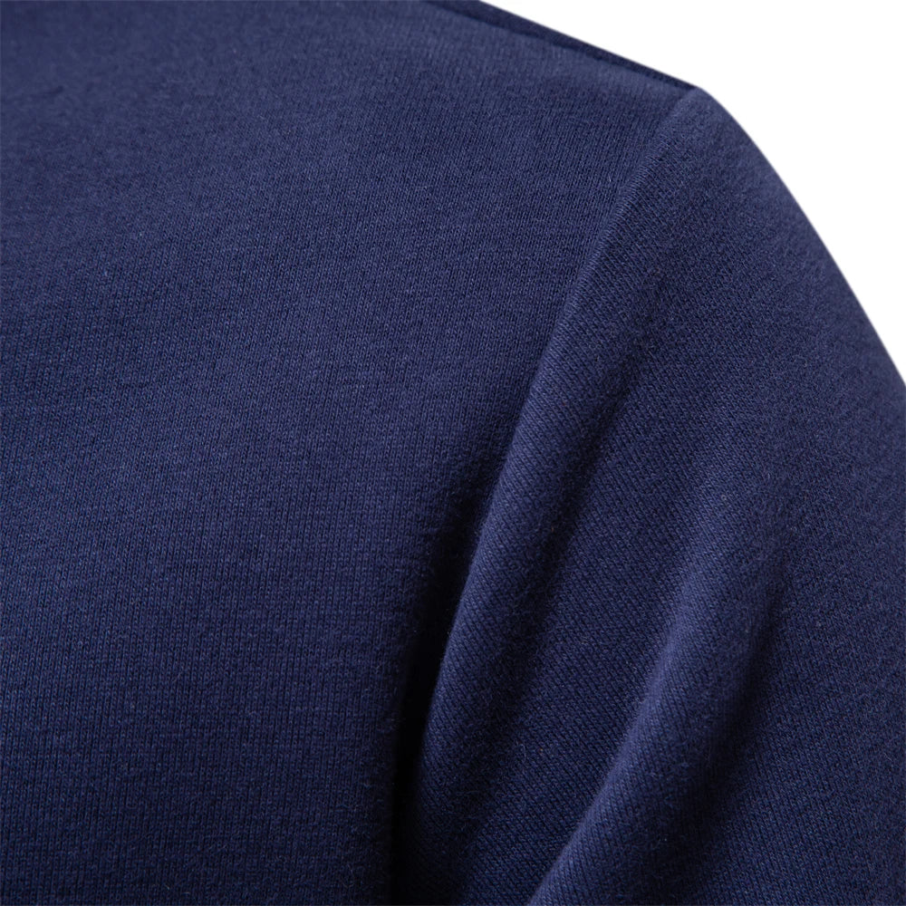 Cotton Polo Neck Sweatshirt for Men | Casual Collared Sweatshirt
