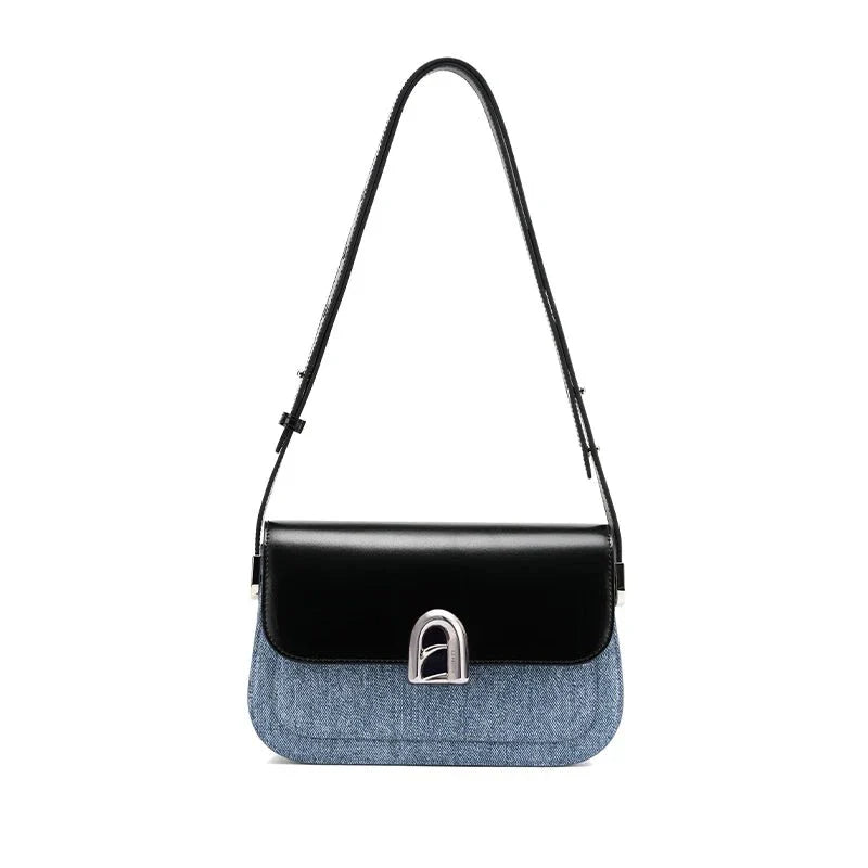 Women Retro Square Leather Bag | Crossbody Shoulder Bag