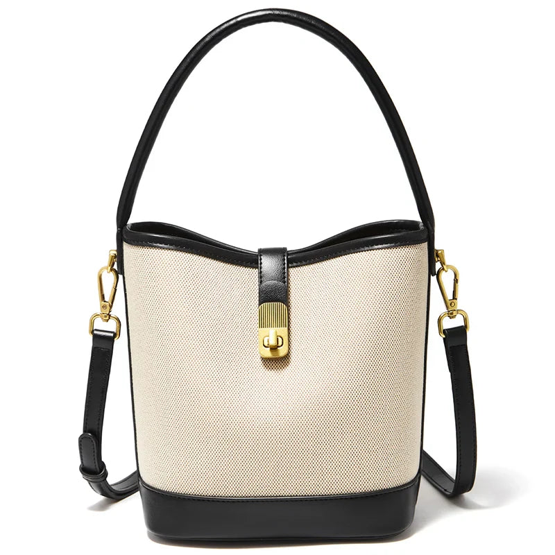 Women Small Bucket Shoulder Bag | Crossbody Handbag | Purse black