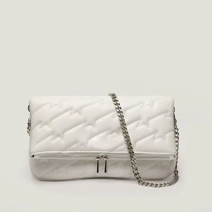 Women Crossbody Bag | Shoulder Bag | Envelope Bag | Wing Chain Bag | Leather White 2