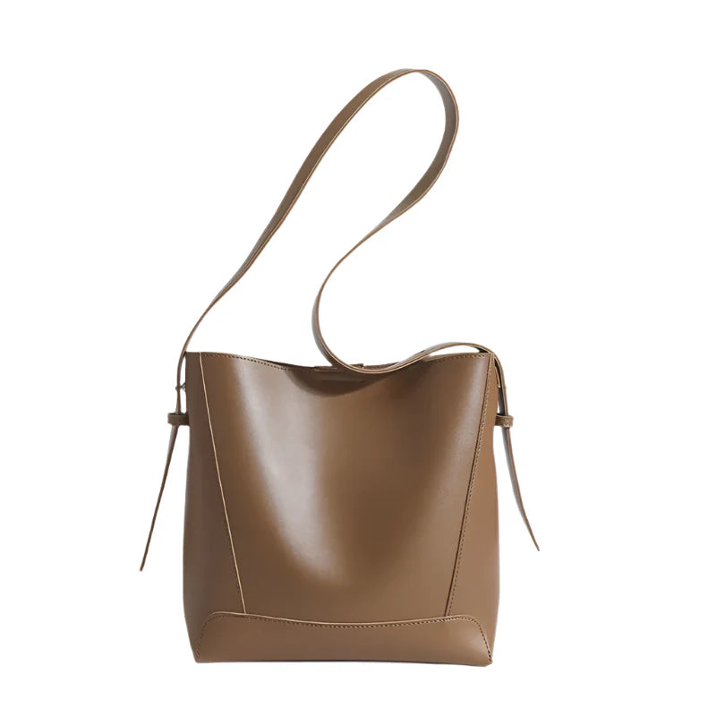 Women Bucket Bag | Leather Shoulder Bag Brown