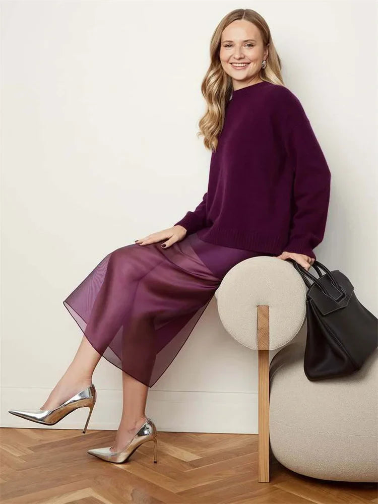 Women Mesh Long Skirt | Summer | Y2k Skirt | Mesh Maxi Skirt | See-Through | High Waist