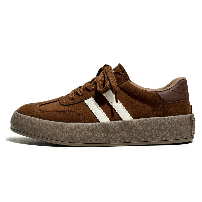 Men Suede Sneakers | Skateboard Shoes brown
