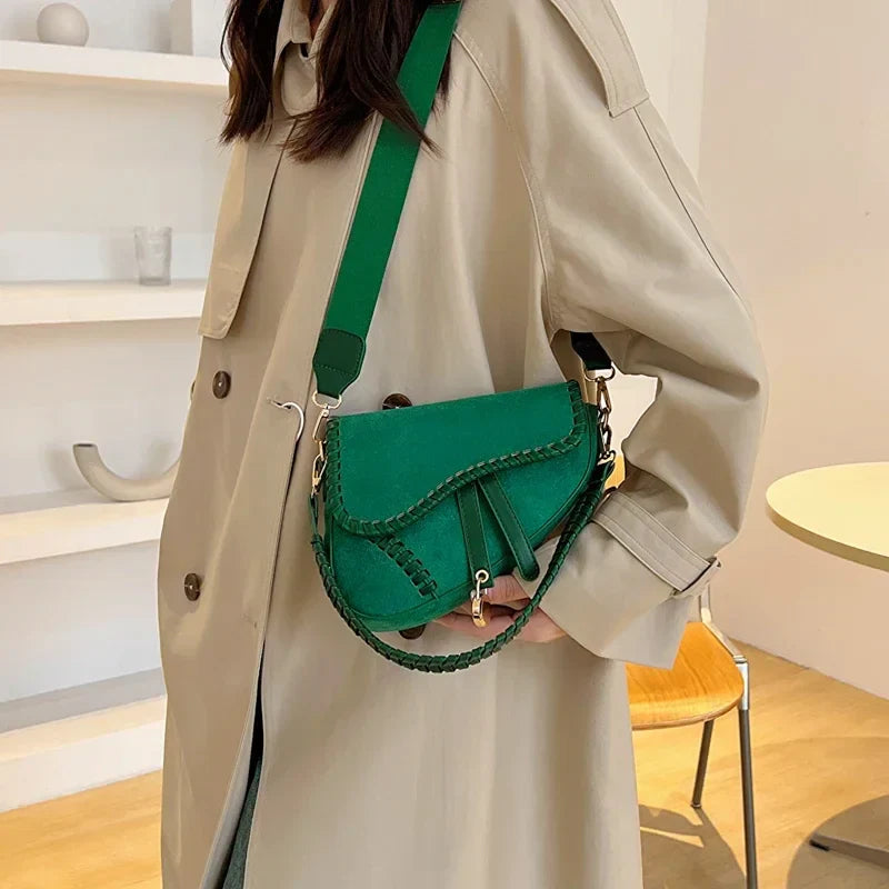 Women Leather Saddle Bag | Crossbody Designer Bag