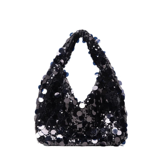 Luxury Women Shoulder Bag | Sequin Bag | Party Bag black