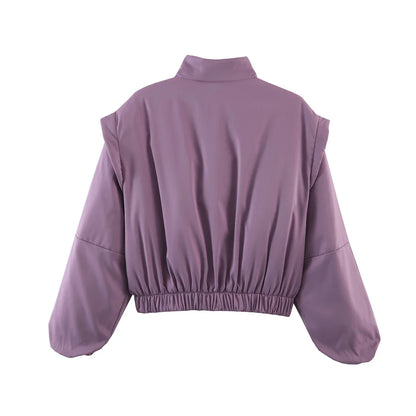 Women Puffer Jacket | Bomber Jacket | Short Jacket | Long Sleeve | Cropped