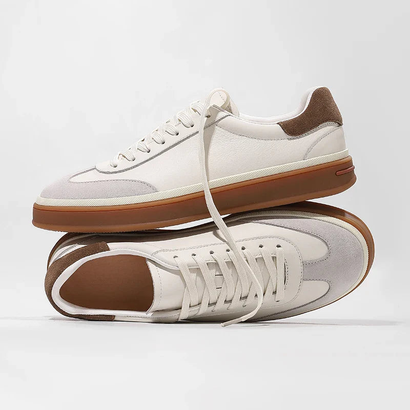 Men Genuine Leather Sneakers | Lightweight | Casual Shoes | Trainers