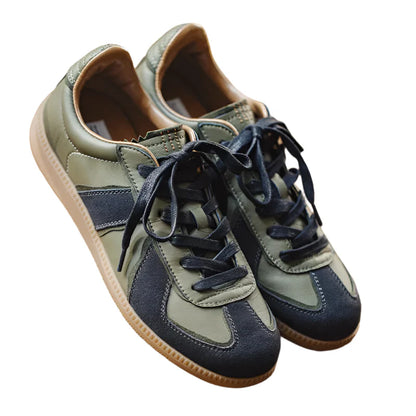 Men Training Shoes | Low Top Board Shoes | Olive Green Casual Shoes | Retro Sports Shoes