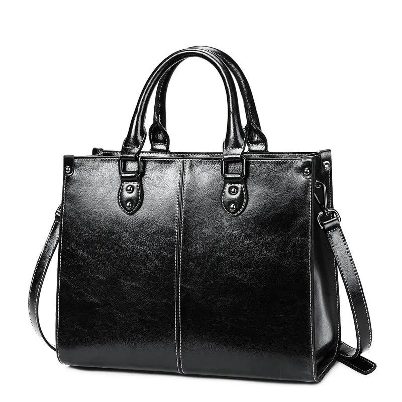 Women Leather Crossbody Bag | Shoulder Straps Bag Black