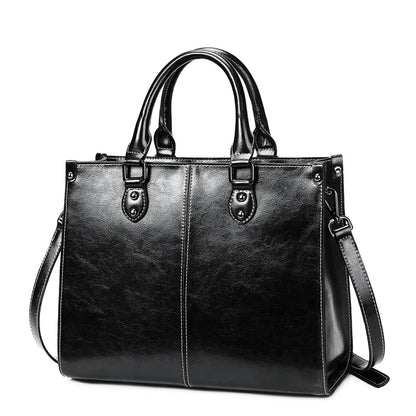 Women Leather Crossbody Bag | Shoulder Straps Bag Black