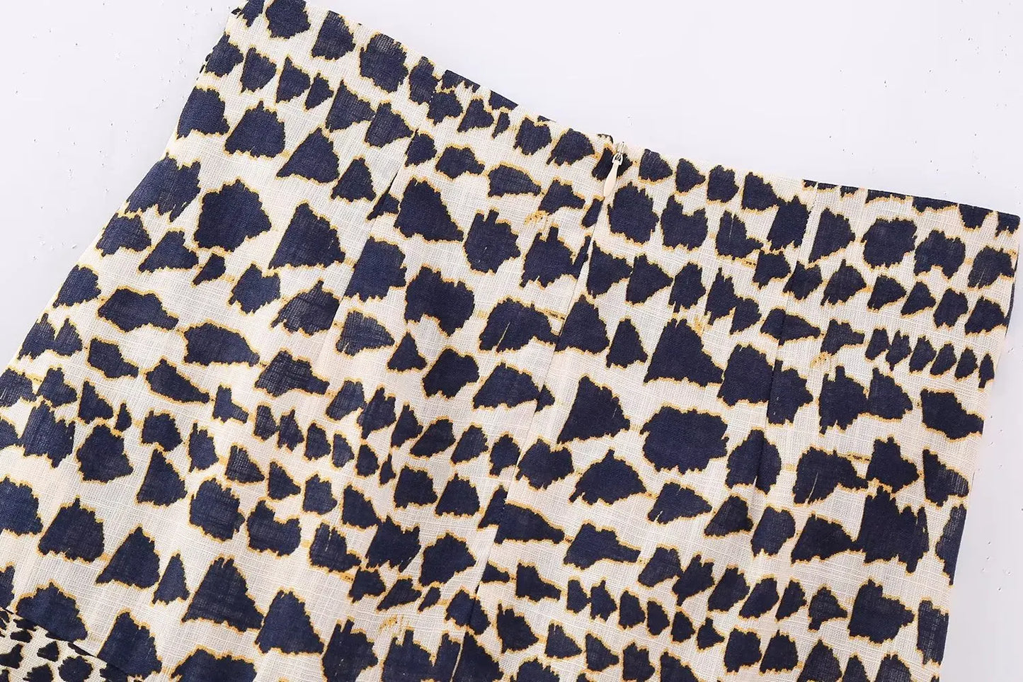 Women Vintage Geometric Print Knotted Mini Sarong Skirt | Beading Tassel