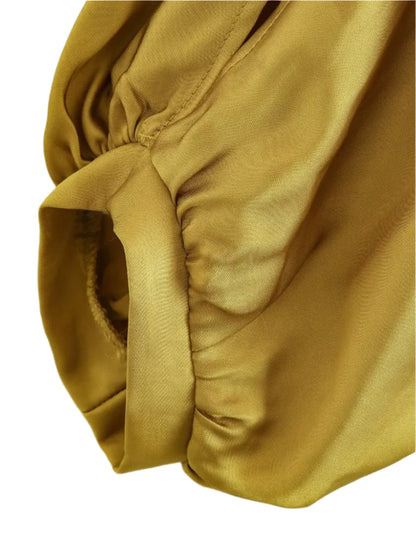 Women Asymmetric Satin Cut Out Long Dress | Ruched Off Shoulder Dress | Evening Party Dress