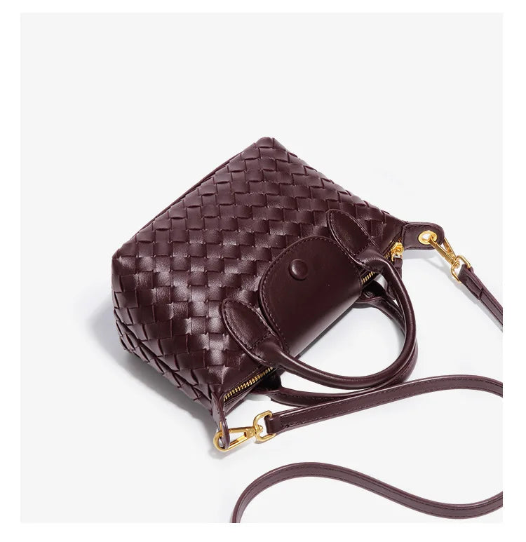 Women Woven Shoulder Bag | Small Dumpling Bag | Bucket Bag | Crossbody Bag | Lunch Box Bag