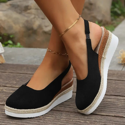 Cleo | Women's Espadrille Wedge Sandals Slingback Slip On