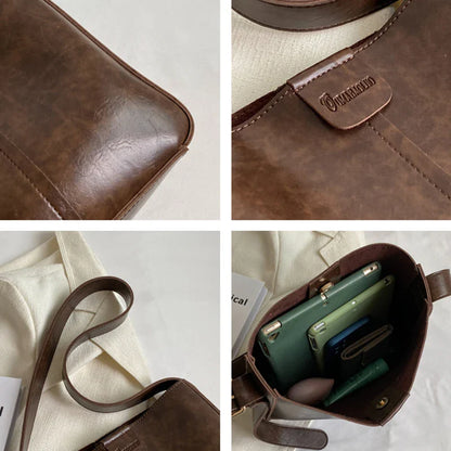 Women Retro Shoulder Tote Bag | Leather Crossbody Bag | Large Capacity