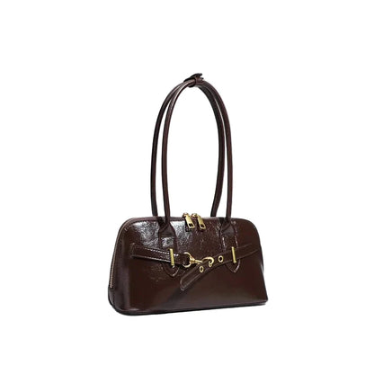 Women Retro Large Capacity Shoulder Bag | Underarm Bag | Minimalist Chocolate