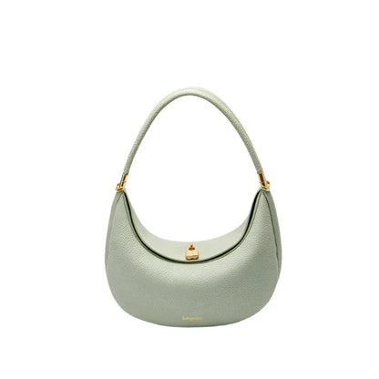 Women Half Moon Shoulder Bag | Luxury Leather Bag | Underarm Handbag | Crossbody Bag Green