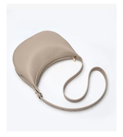Women Shoulder Bag | Leather Crescent Underarm Bag | Minimalist Crossbody Bag
