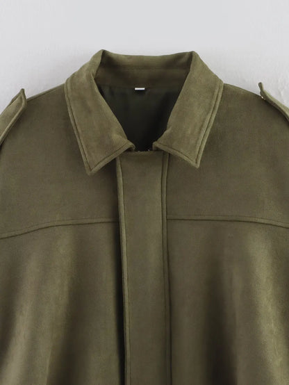 Women Vintage Oversize Bomber Jacket | Loose Jacket