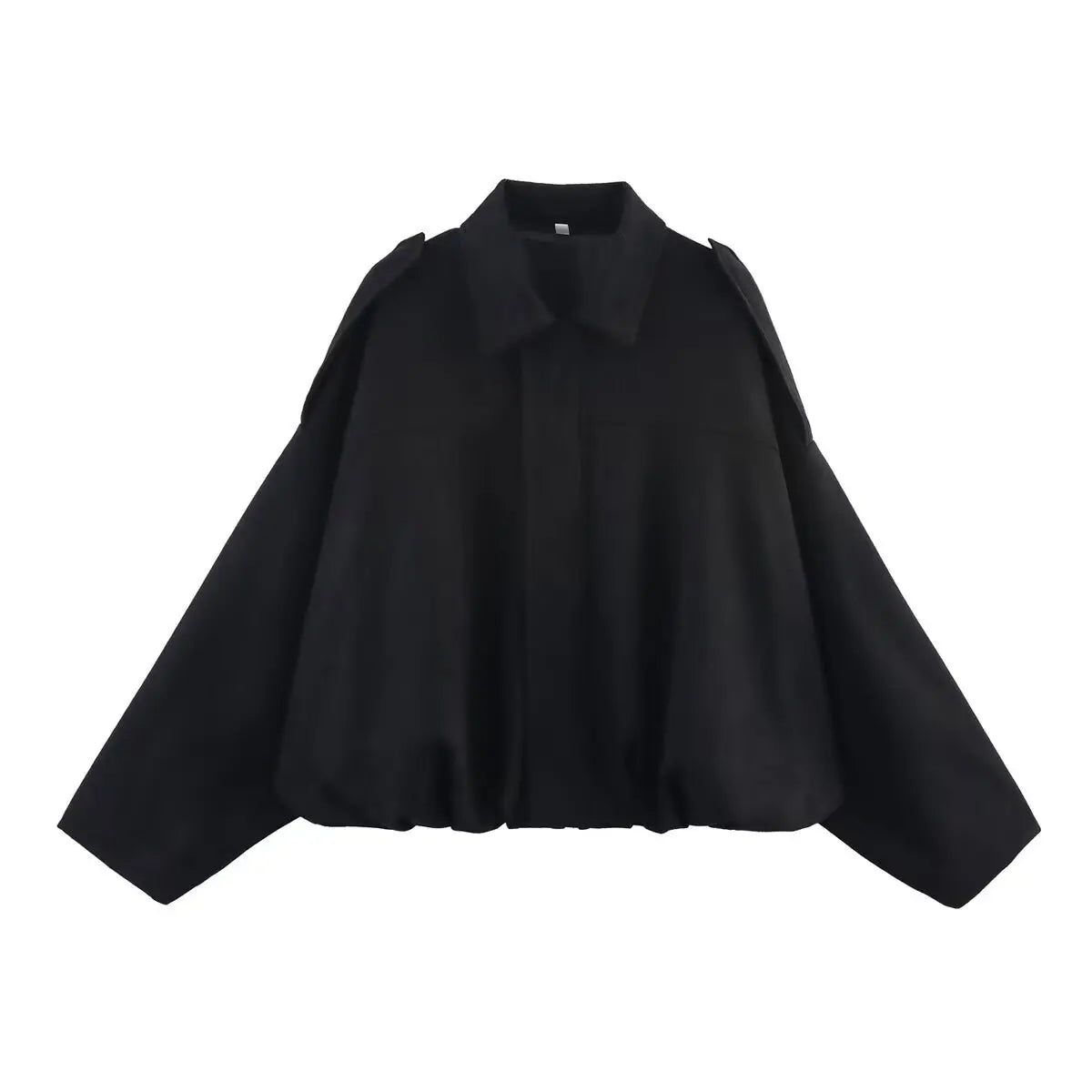 Women Vintage Oversize Bomber Jacket | Loose Jacket Black