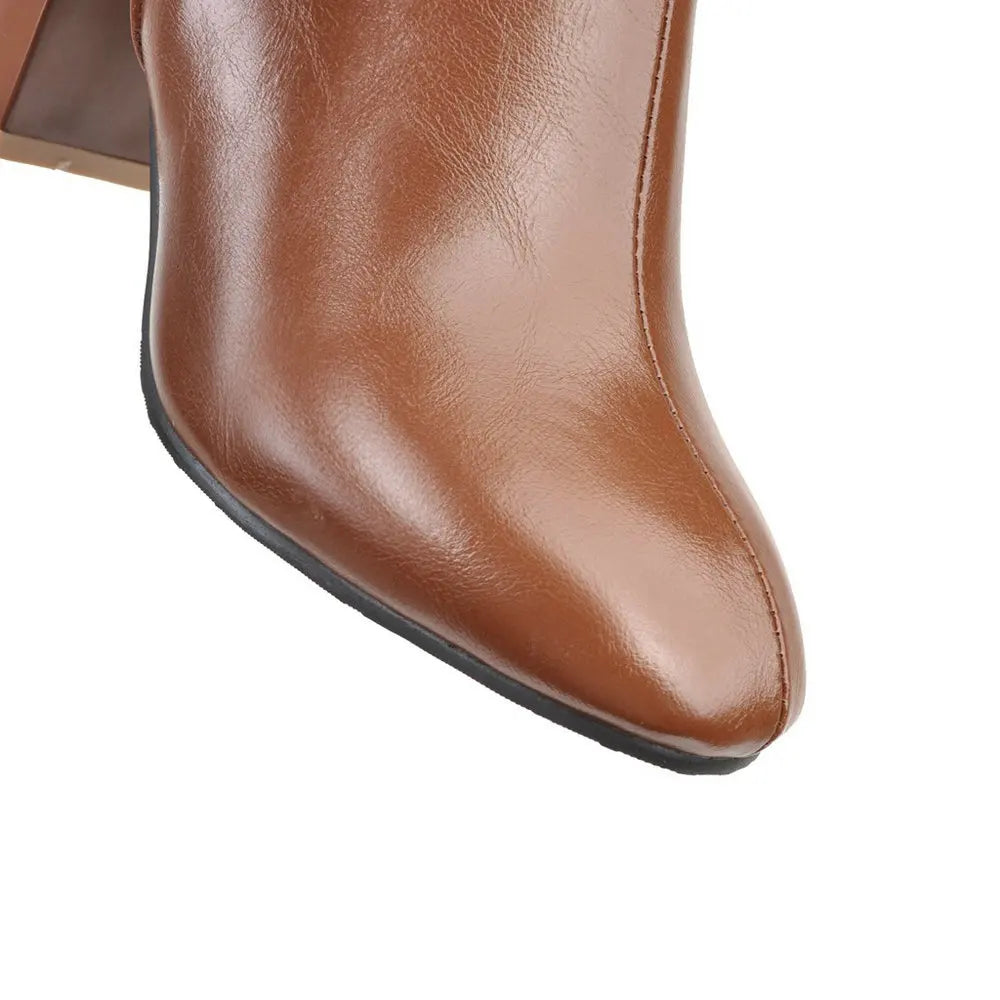 Women Long Boots | Leather Boots | Knee High | Block Heels