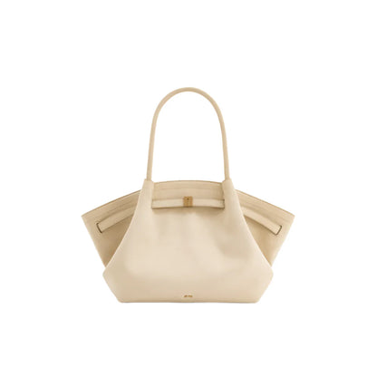 Women Micro Leather Suede Underarm Bag | French Shoulder Bag | Top-Handle Bag | Dumpling Bag Large White