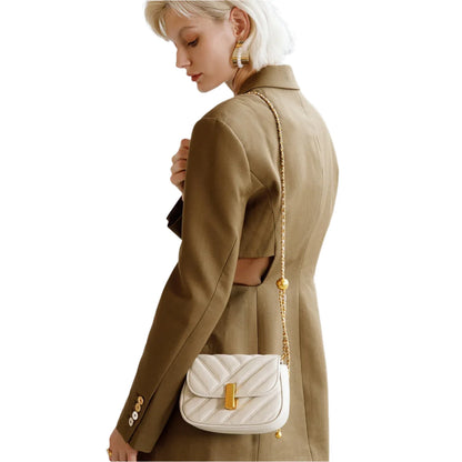 Women Handbag With Chain Strap | Crossbody Quilted Leather Bag