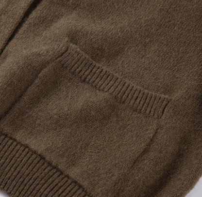 Women Knitted Sweater | Round Neck | Long Sleeve Sweater | Single Breasted