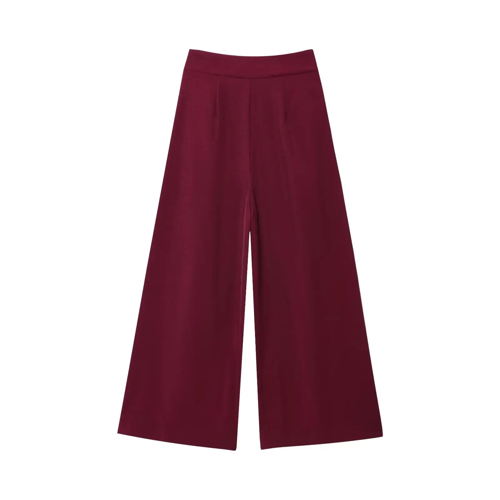 Women Sleeveless V-Neck Top With Belt Straight Pants Set | Top Trouser Suit | 2 Piece Set