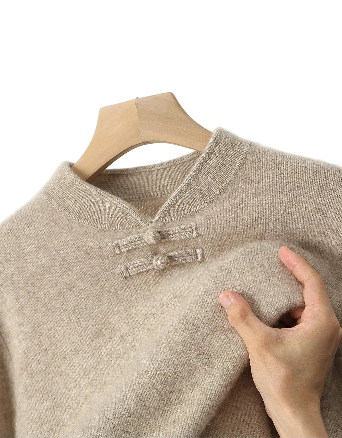 Men Pure Merino Wool Sweater | Long Sleeves | Stand-Up Collar | Pullover | Warm | Mock Neck Sweater