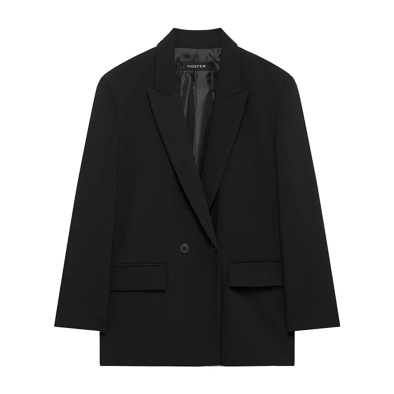 Women Oversized Blazer | Jacket | Office Casual Long Blazer | Spring | Long Sleeve black