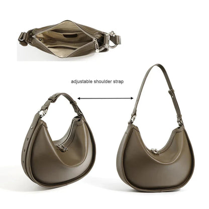 Women Split Leather Underarm Shoulder Bag