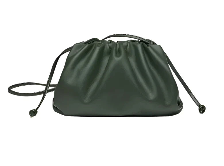 Women Leather Pouch | Shoulder Bag | Crossbody Bag large green