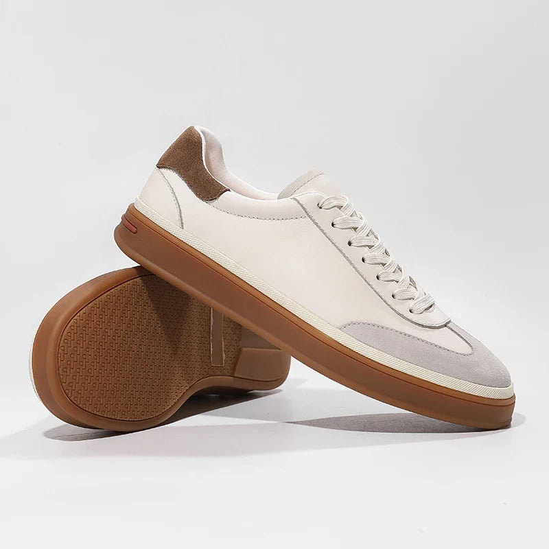 Men Genuine Leather Sneakers | Lightweight | Casual Shoes | Trainers