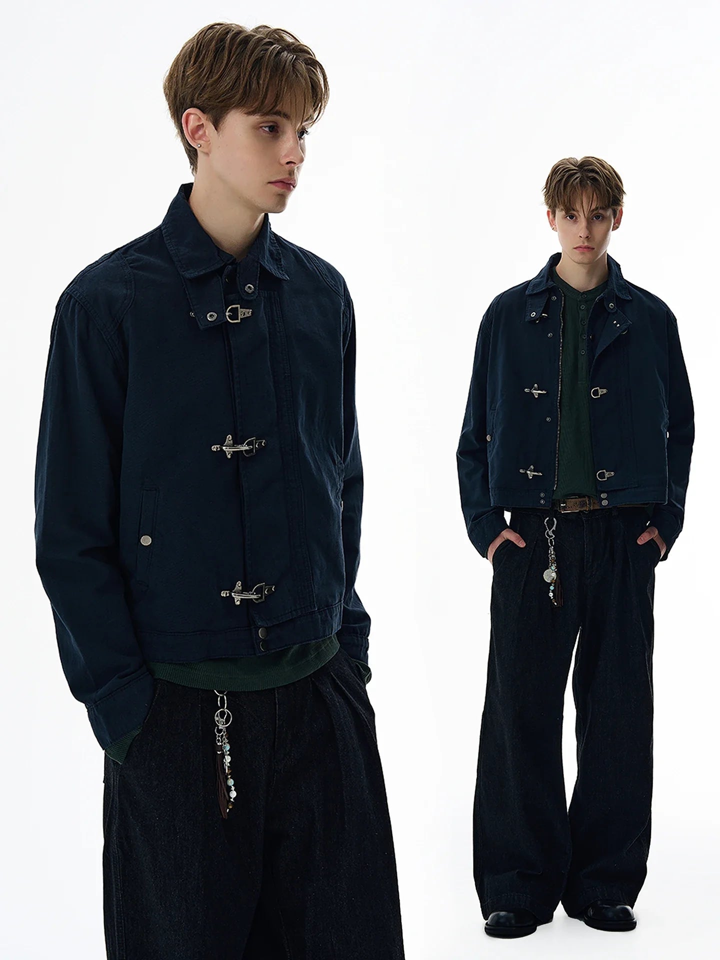 Unisex Lobster-Clasp Deck Jacket | Retro Gothic | Aircraft Button Jacket | Vintage Casual Jacket | Y2K