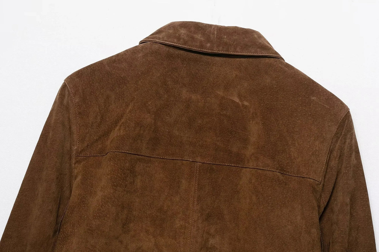 Women Short Suede Jacket | Long Sleeve | Fall | Casual Vintage Jacket