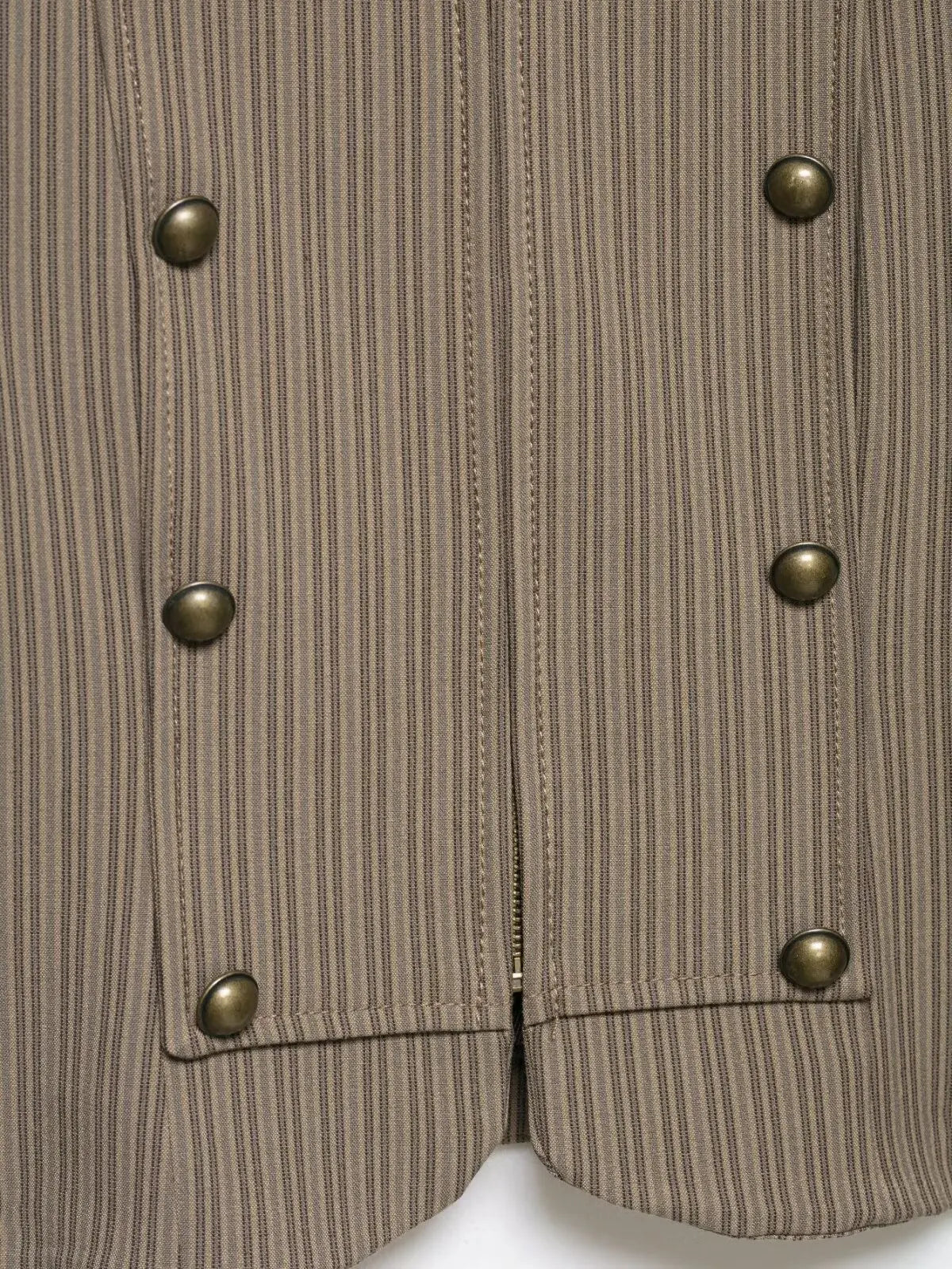 Women Short Coat | Spring | Striped Short Blazer | Long Sleeves | Napoleon Jacket