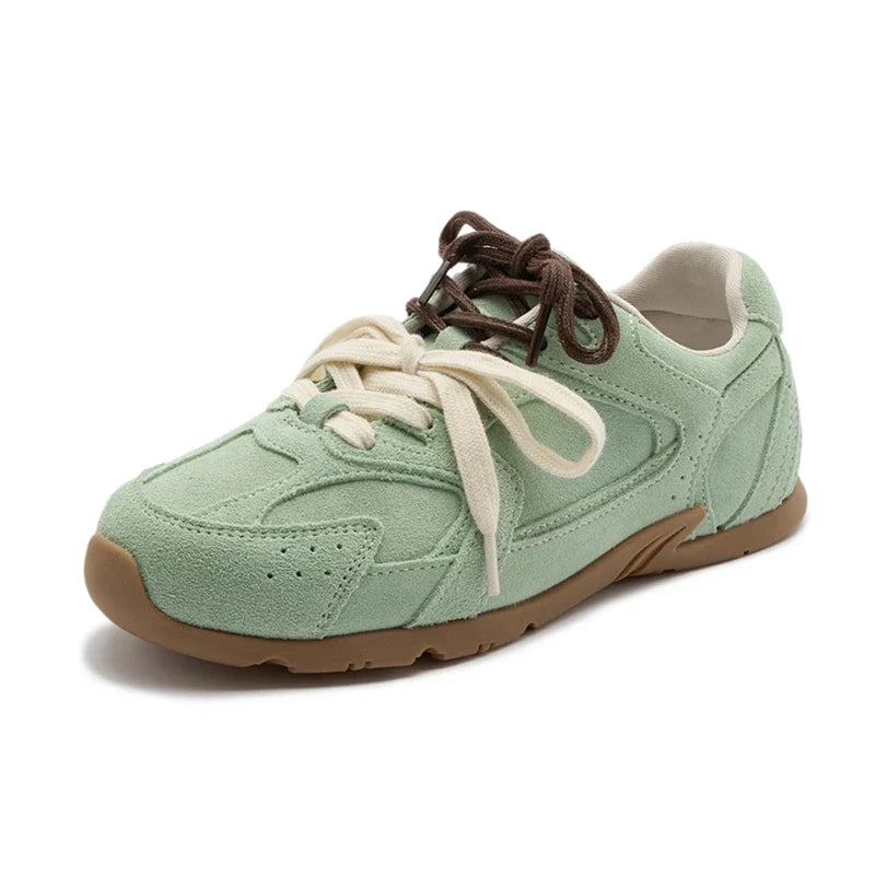 Women Genuine Leather Training Shoes | Casual Sneakers green