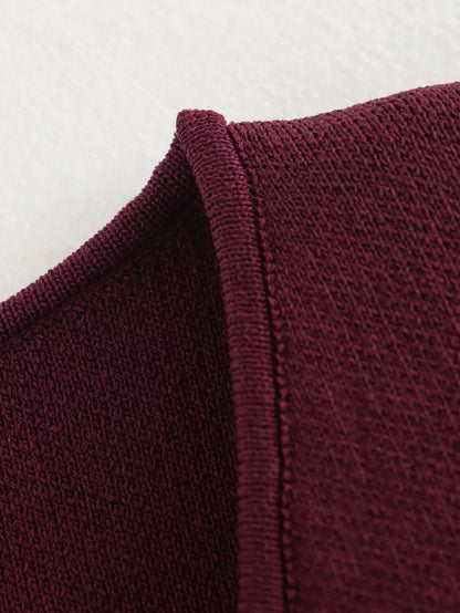 Women V-Neck Pleated Knitted Casual Vest Top | Summer Button Sleeveless Vest