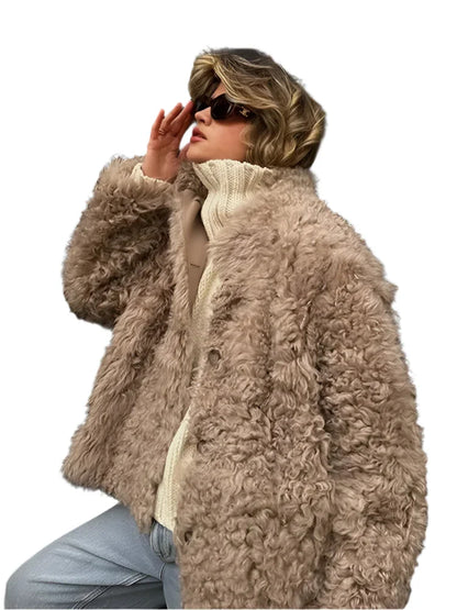 Women Fluffy Fur Coat