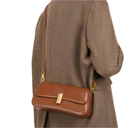 Women Genuine Leather Shoulder Bag | Casual Day Bag | Mini Purse | Underarm Bag