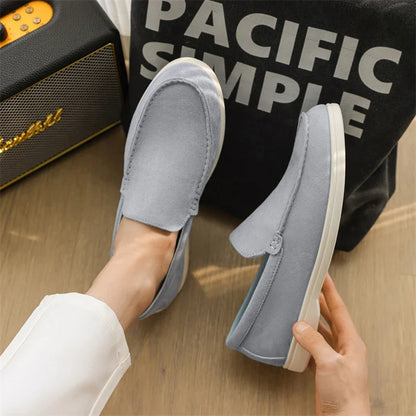 Men Summer Casual Shoes | Suede Leather Loafers | Moccasins | Driving Shoes | British Style Slip-on Shoes