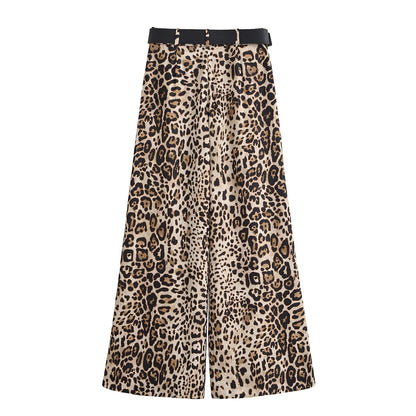 Women Satin with Belt High Waisted Trousers | Wide Leg Pants | Casual Pants