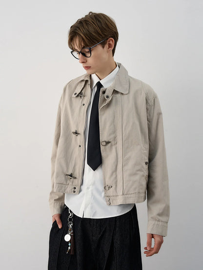 Unisex Lobster-Clasp Deck Jacket | Retro Gothic | Aircraft Button Jacket | Vintage Casual Jacket | Y2K